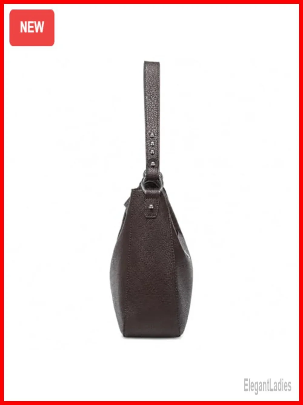 PU Leather Hobo Crossbody Bag with Metal Studs
